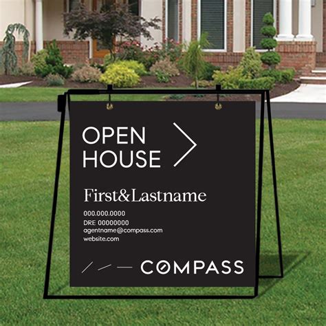 metal a frame open house signs|open house signs installed.